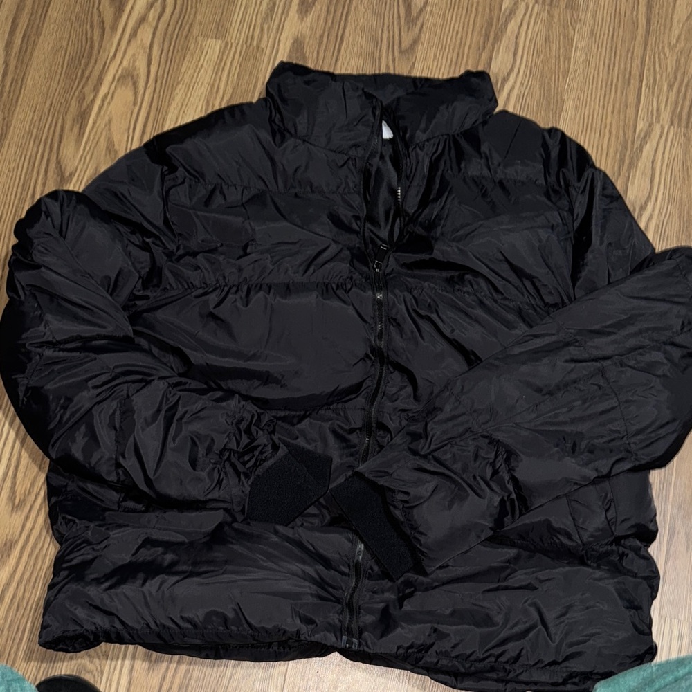 Black puffer jacket